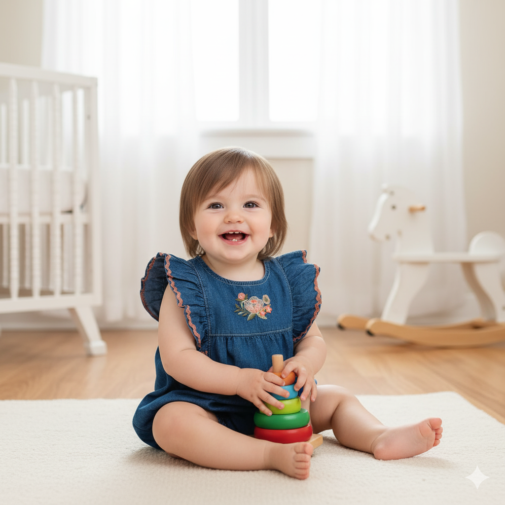 Zahedan Kız Bebek Kot Tulum